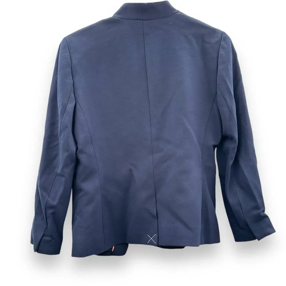 J. Crew Going-Out Long Sleeve Blazer in Stretch Twill in Navy Blue Sz‎ 8P NEW